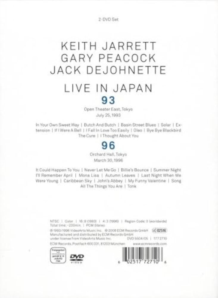 Amazon.com: Keith Jarrett/Gary Peacock/Jack De Johnette