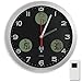 Orologio da Parete Stazione Meteorologica - Visualizzazione digitale : Previsioni + Temperature interna / esterna + Igrometro interno - Radiopilotato - Sensore termometro esterno - Ø 30 cm