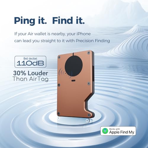 Air Wallet, Smart Wallet Imbed with Tracker, FindMy Compatible (iOS only), RFID Blocking Credit Card Holder Money Clip, Anti Lost Slim Wallet Locator, Ideal Minimalist Gifts of Men (Orange)4