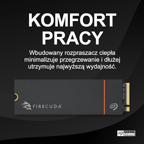 Seagate FireCuda 530R NVMe SSD 1TB, PS5/PC, M.2 PCIe Gen4 ×4 NVMe 1.4, 7.400 MB/s, Heatsink, Data Rescue Service (ZP1000GM3A073)