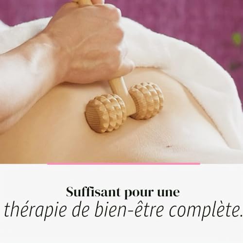 Tuuli Accessories Masseur Rouleau de Massage Visage Tete Appareil Maderothérapie Bois – vue 6