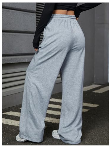 Image of SOLY HUX Women's Y2k Wide Leg Gothic Sweatpants Grunge Pants | Drawstring Waist, Streetwear