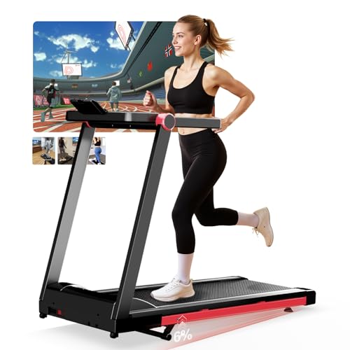 Superun Treadmills for Home Foldable with 6% Incline,16km/h,112x42cm Large Running Area,158KG...