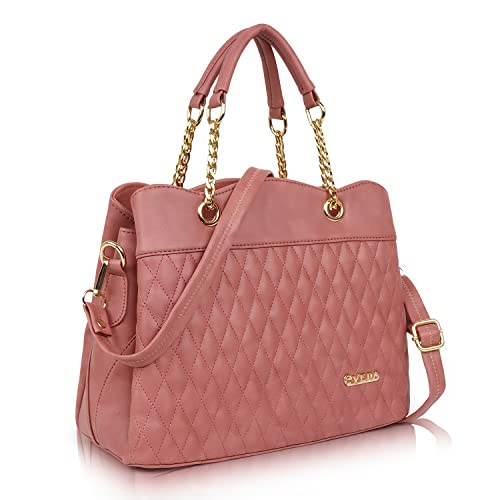 Image of EVEDA Synthetic Vegan Leather Classic Chain Strap Top Handle Handheld Shoulder Crossbody Water Resistant Handbag For Women