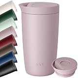KIVY Thermobecher 350ml [6h heiß & 24h kalt] Isolierter Edelstahl Thermo Kaffee & Tee Becher Spülmaschinenfest & Auslaufsicher - Travel Mug - Coffee Cup - Trinkbecher Heiß - & Kaltgetränke