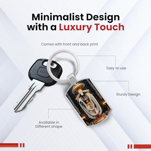 Image of Stylish Metal Keychains with Permanent Glossy Print - Inspirational Quotes & Spiritual Designs - Perfect Key chains for loved ones, Personal Use, Gifts & Return Gifts
