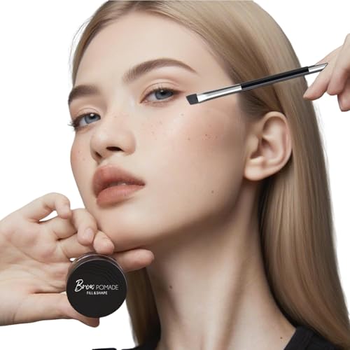 Eyebrow Stencils, Eyebrow Stamp Perfect Eyebrows Brow Stamp Waterproof, Eye Brow Stencil Kits Trio Kit with Sponge Applicator With 10PCS Eyebrow Shaping Kit Smudge-proof & Long-Lasting, Light Brown