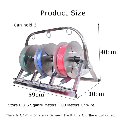 Soporte portátil para bobinas de alambre y organizador de cables vertical 3