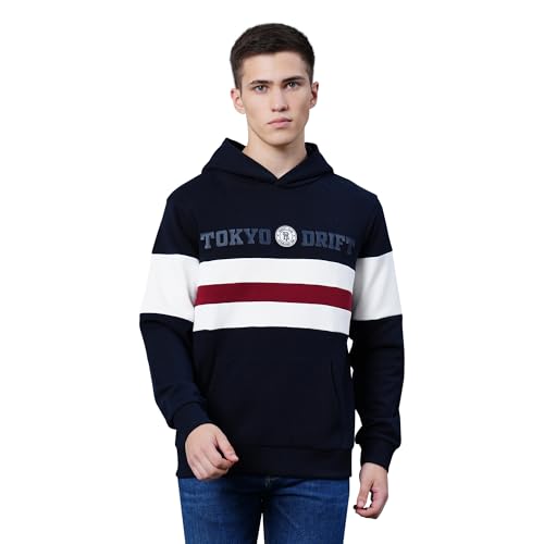 Image of Red Tape Cotton Blend Cut & Sew Hooded Neck Hoodie For Men | Everyday Comfort And Warmth | Your Go To Hooded Neck Hoodie