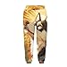 Fowototi Yellow Husky Dog Sweat Pants for Boys Fall Casual Bundle Foot Baggy Pants Size 10-11 Spring Elastic Waist Sweatpants Soft Comfy Athletic Jogger Trousers