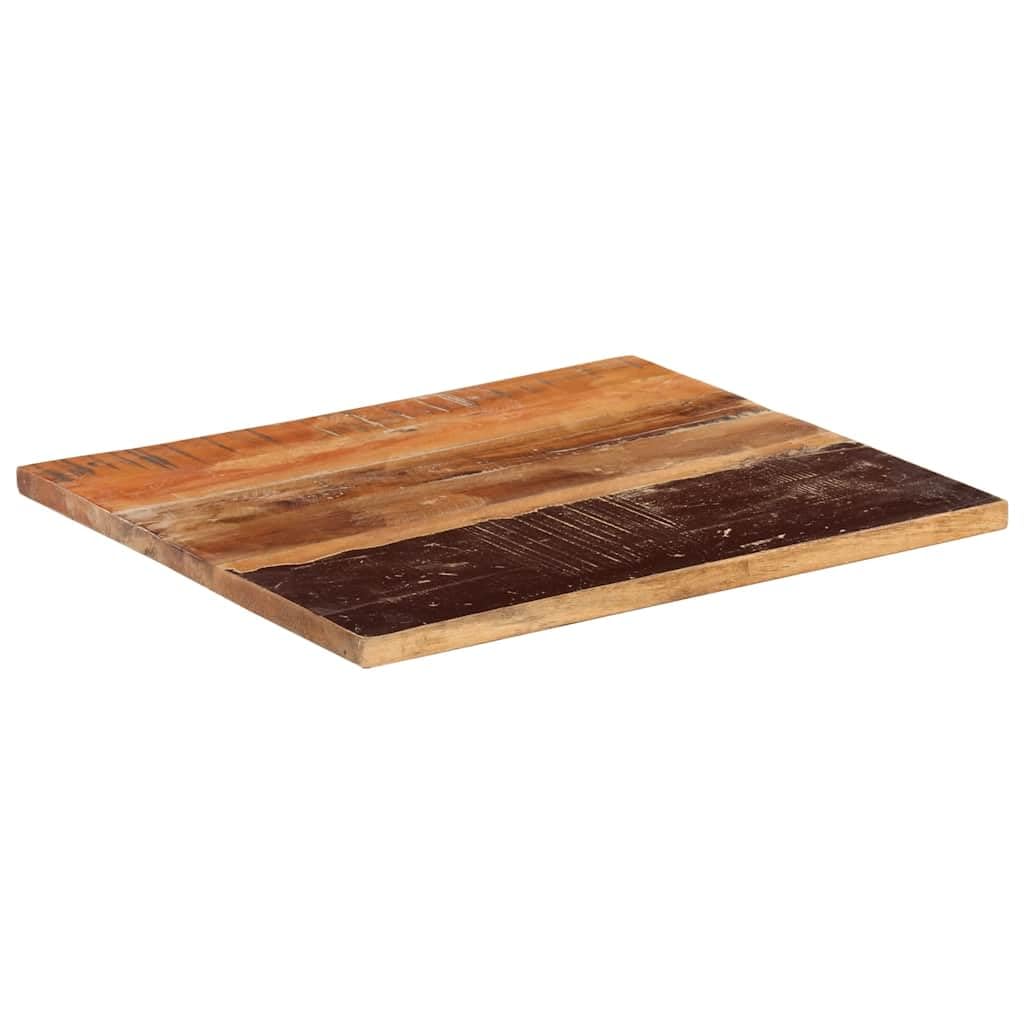 Tavolo in legno massello 70 x 60 cm, 25 – 27 mm, rettangolare, patina unica, look rustico moderno, salvaspazio, per sala da pranzo, cucina, balcone, tavolino da caffè, telaio fai da te