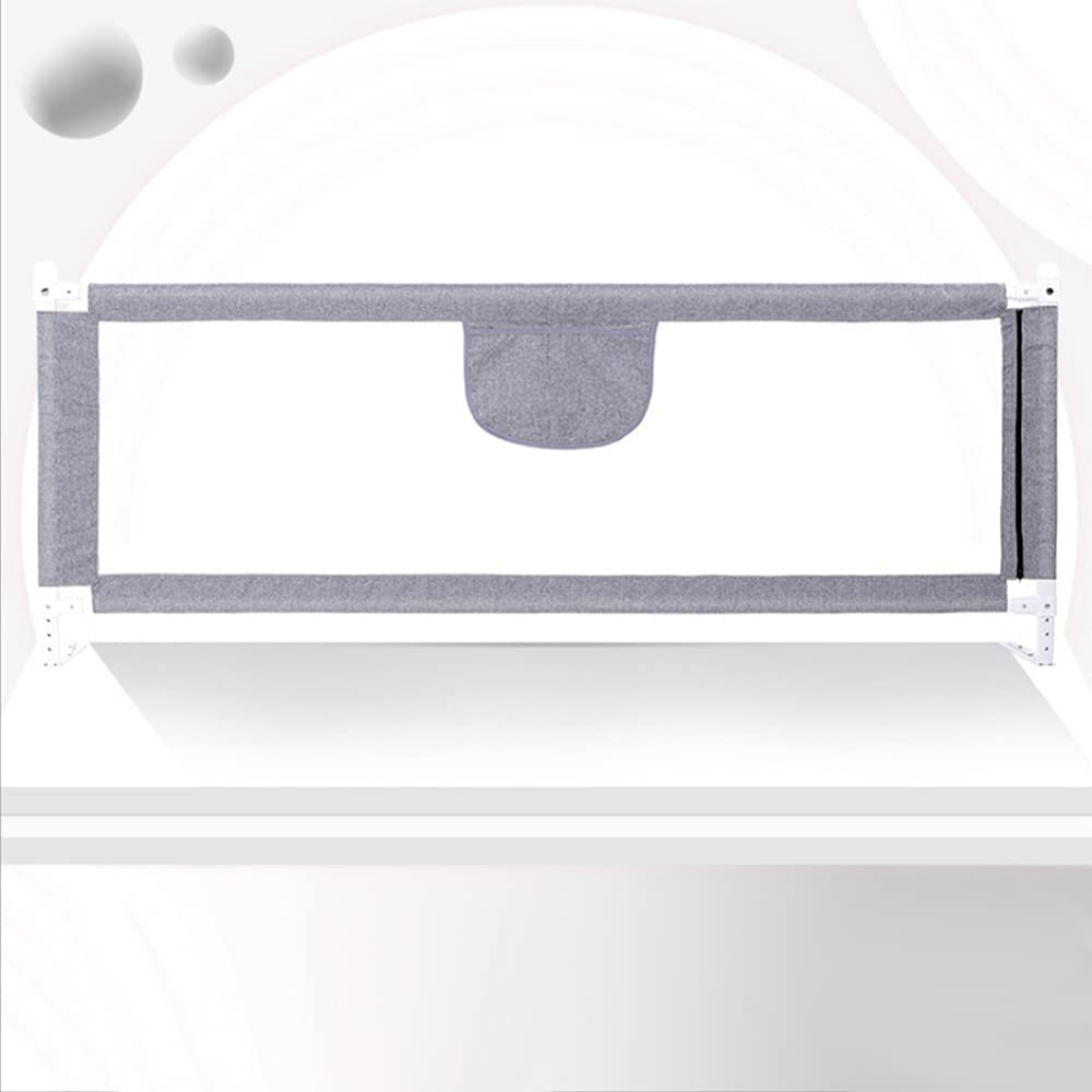 Barrière de sécurité lit bébé gris maille respirante anti-chute