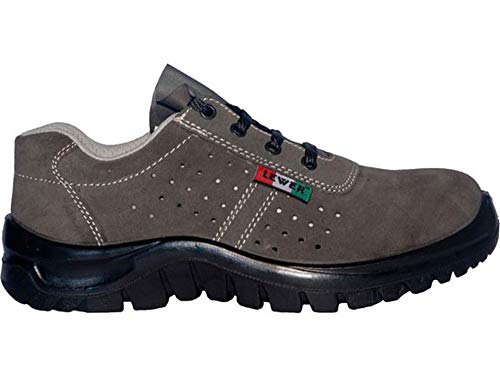lewer Scarpa Antinfortunistica Camoscio Bassa S1-P 39 EU Grigio