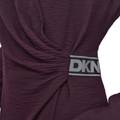 Image of DKNY Women's Long Sleeve Side Tie Mini Shirtdress