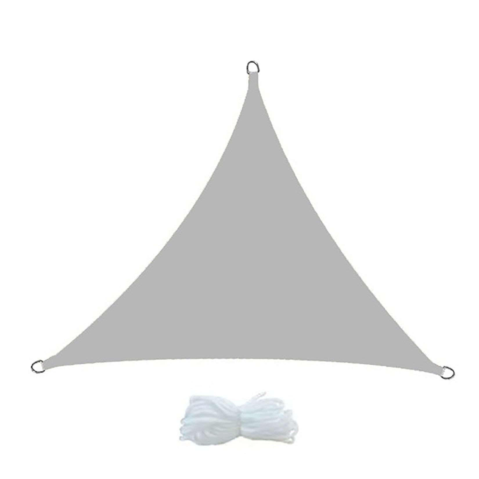 Voile d'ombrage triangle 4x4x4 m imperméable de jardin avec cordes
