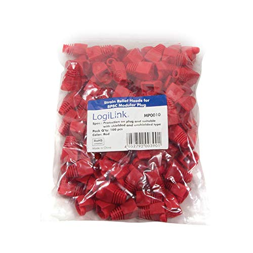 Preisvergleich Produktbild LogiLink Professional MP0010 Knickschutztlle für RJ45 Stecker rot