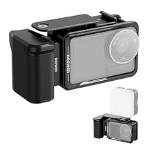 【For Osmo Action 5 Pro/4/3】 This action camera accessories kit includes AC014 Action Camera Cage and AC034 Side Handle—exclusively compatible with DJI Osmo Action 5 Pro Adventure Combo, Action 4, and Action 3 for thorough protection, functional expan...