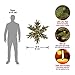National Tree Company 32 in Pre-Lit Artificial Christmas Snowflake, Christmas Decoration with Glitter, Pinecones, 50 Warm White LED Lights, 78 Tips, Timer, Green