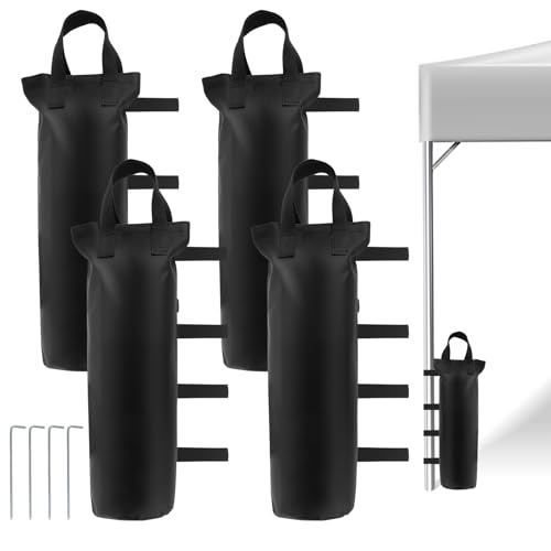 Muyohix Pesos para Carpas, Juego de 4 Sacos de Arena para Pergola de Oxford, Plegables e Impermeables, para Carpas para Exteriores, Carpa Playa, Cenador