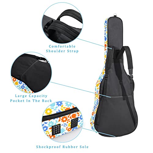 Housse pour guitare acoustique simple avec rembourrage de 1 cm d’épaisseur – Sac de transport étanche – 101,6 cm, 104,1… - Les Beatles, Paul McCartney, John Lennon, RIngo Starr, George Harrison Housse pour guitare acoustique simple avec rembourrage de 1 cm d'épaisseur - Sac de transport étanche - 101,6 cm, 104,1… – Image 4