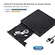 AUELEK Externes CD/DVD-Laufwerk USB 3.0 Optisches Laufwerk Brenner Slim CD/DVD ROM Rewriter Writer Reader Portable für PC Laptop Desktop MacBook Mac Windows 7/8.1/10 Linux OS