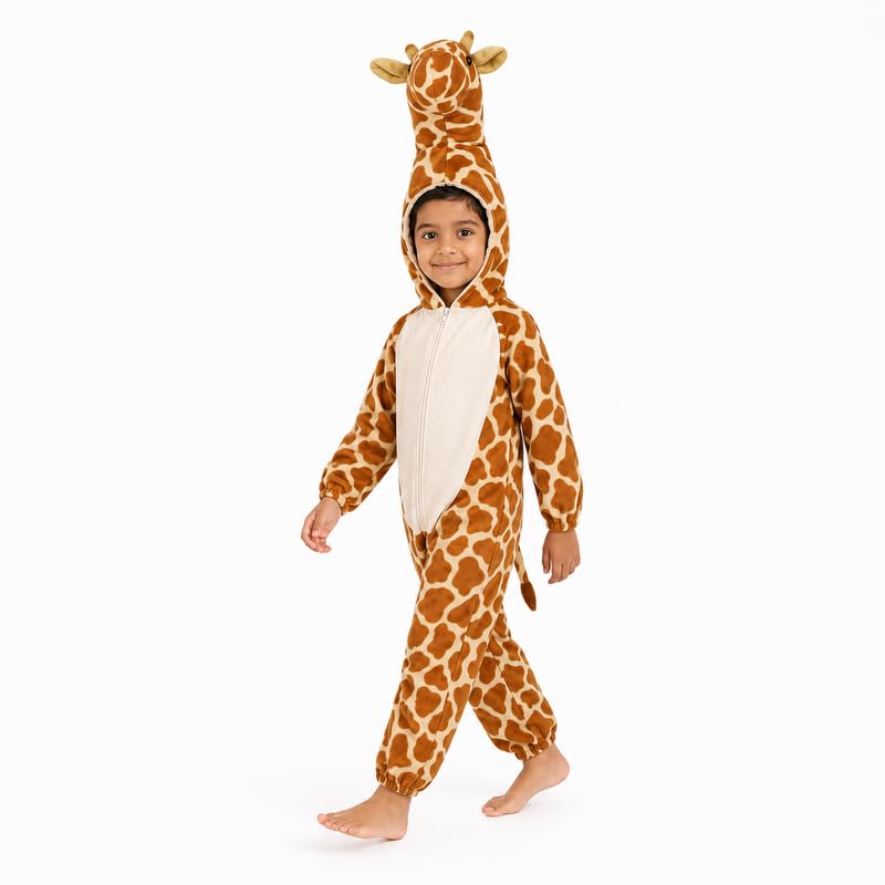 Image of Animal Costume for Kids | Plush Fancy Dress Costume for Boys & Girls |School Fancy Dress, Annual Day, Jungle Theme, Role Play, Halloween & Birthday Party