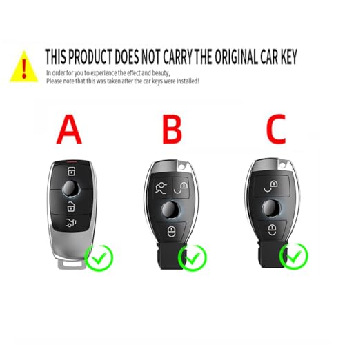 Llavero del coche de cuero genuino para llaves Benz W210 Cla 3