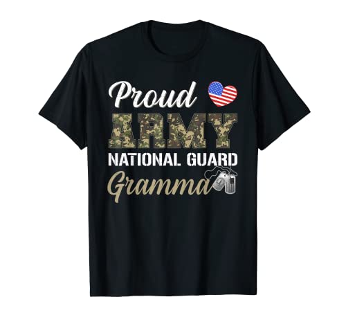 Retro Proud Army National Guard Gramma Military Pride Outfit T-Shirt