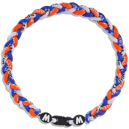 Image of Willtok Premium 18inch Baseball Necklace w /Nylon Tri-Braided Rope Tornado Design