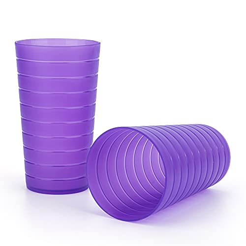 Kx-Ware Mixed Drinkware 22-Ounce Plastic Tumblers/Drinking Glasses/Party Cups/Iced Tea Glasses Set Of 12 Purple | Unbreakable, Dishwasher Safe, Bpa Free #TOP1