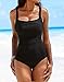 Leslady Banadores Mujer Reductores Mujer Color sólido Traje de baño Bandeau Monokini...