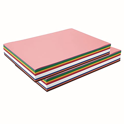 Construction Paper Pack, 10 Assorted Colors, 12" x 18", 600 Sheets, Heavyweight Construction Paper, Crafts, Art, Kids Art, Painting, Coloring, Drawing, Creating, Arts and Crafts