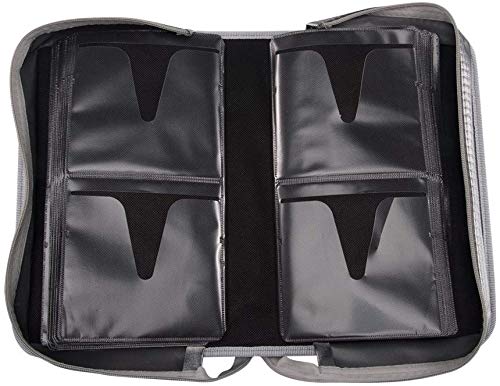 128 Capacity CD/DVD Protective CD Case Wallet Organiser Storage Holder Bag Portable with Carry Handle - HOLDS 128 CD's DVD's Blu Ray Video Games Disc's SILVER - Image 4