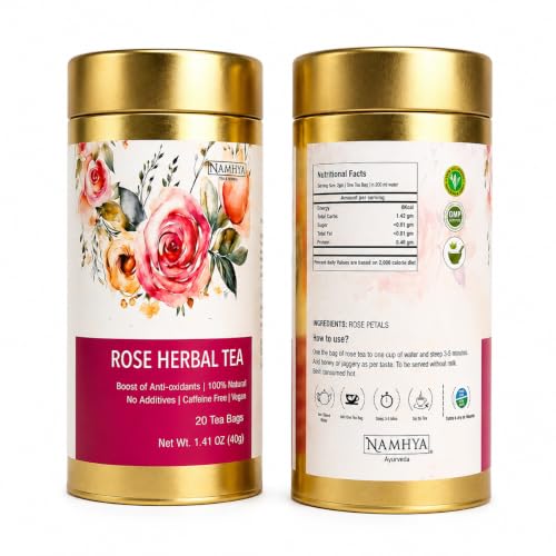 Image of Namhya Rose Tea | Mood Uplift & Skin Glow | 20 Tea Bags