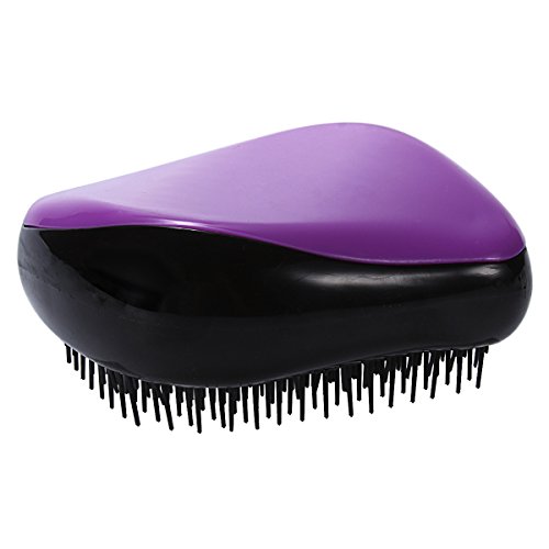 Xcellent Global Glide Thru Detangling Compact Styler Hair Brush Anti-static Portable Hair Comb Travel Essentials, Purple 3 Ounce BT002