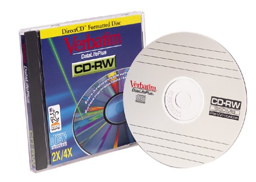 Verbatim 93722 Cd-Rw 80 Minute, 4X (Single) (Discontinued By Manufacturer) #TOP20