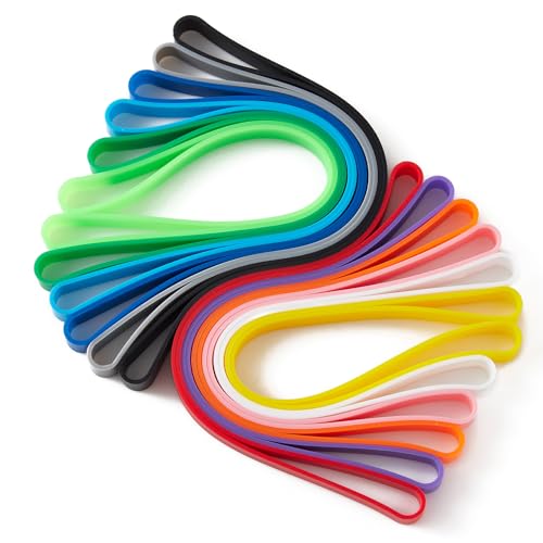 XIYAOXI Large Assorted Color Rubber Bands 12PCS, 8 Inch Heavy Duty Silicone Elastic Bands for Organizing Books, Office Supplies, Outdoor Gear & Household Items