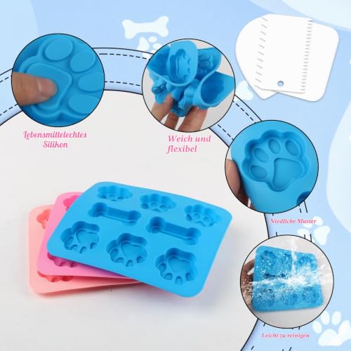3 Stück Hundekekse Backform,Silikonformen Backen Non-Stick Food Grade