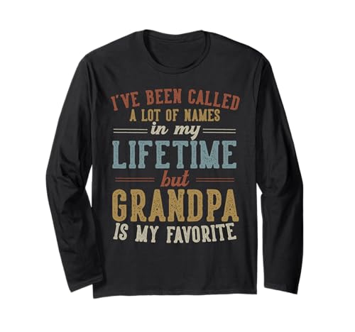 Grandpa Is My Favorite Name - Father's Day Grandpa Maglia a Manica