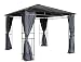 Produktbild GRASEKAMP Qualität seit 1972 Hardtop Pavillon Limone 3x3m inkl. Seitenteile Doppelstegplatten Hohlkammer Polycarbonat