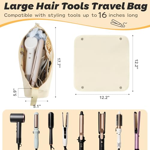 Bolsa organizadora para herramientas de cabello portátil miniatura 2