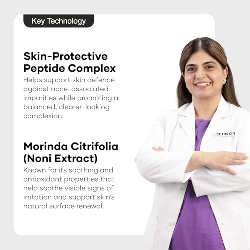 Image of Cureskin Acne Control Gel with Azelaic Acid, Mandelic Acid & Probiotics | Reduces Pimples, Blemishes & Excess Oil | For Oily & Acne-Prone Skin | 10 g