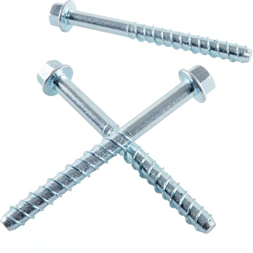 HROMIGRY 5/8" x 4" Concrete Screws (10 PCS) Concrete Anchor Bolts, Zinc Plated by HROMIGRY - Used condition - US$17.61