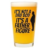 POURWARE INKED Father Figure Beer Glass – Funny Father’s Day Gift for Dad, Birthday Gift for Men, Novelty Pint Glass from Daughter or Son, Unique Gift for Husband