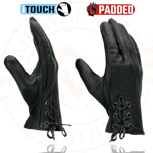 Image of Milwaukee Leather Women's Leather Lightweight Motorcycle Lined Driving Hand Gloves - X-Small
