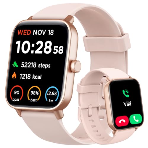 Smart Watch for Women Android & iPhone, Alexa Built-in, IP68 Waterproof Activity Fitness Tracker with Bluetooth Call (Answer/Make), 1.8″ Smartwatch with Heart Rate/SpO2/Sleep Monitor, 100+ Sports Mode