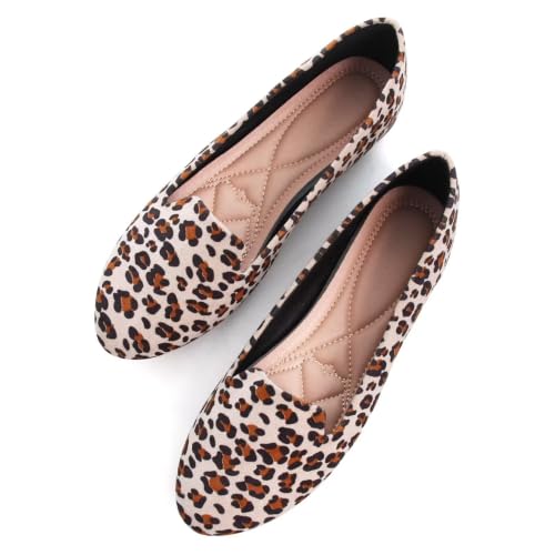 Image of Dear Time Women's Casual Loafers Flats Comfortable Round Toe Dress Shoes Slip On Ballet Flats for Women Work Office Shoes