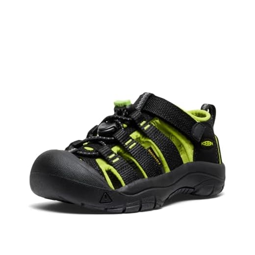 KEEN Toddler (1-4 Years) Newport H2 Black/Lime Green Sandal - 8 M US Toddler