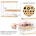 JACKCUBE DESIGN Bamboo Makeup Brush Holder Organizer With Transparent Drawer - 29 Holes Beauty Cosmetic Display Stand (8.77 x 3.38 x 8.46 Inches) - MK228C