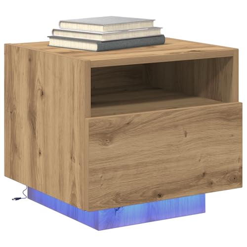 Table de chevet compacte LED lot de 2 pour optimiser le rangement - 4
